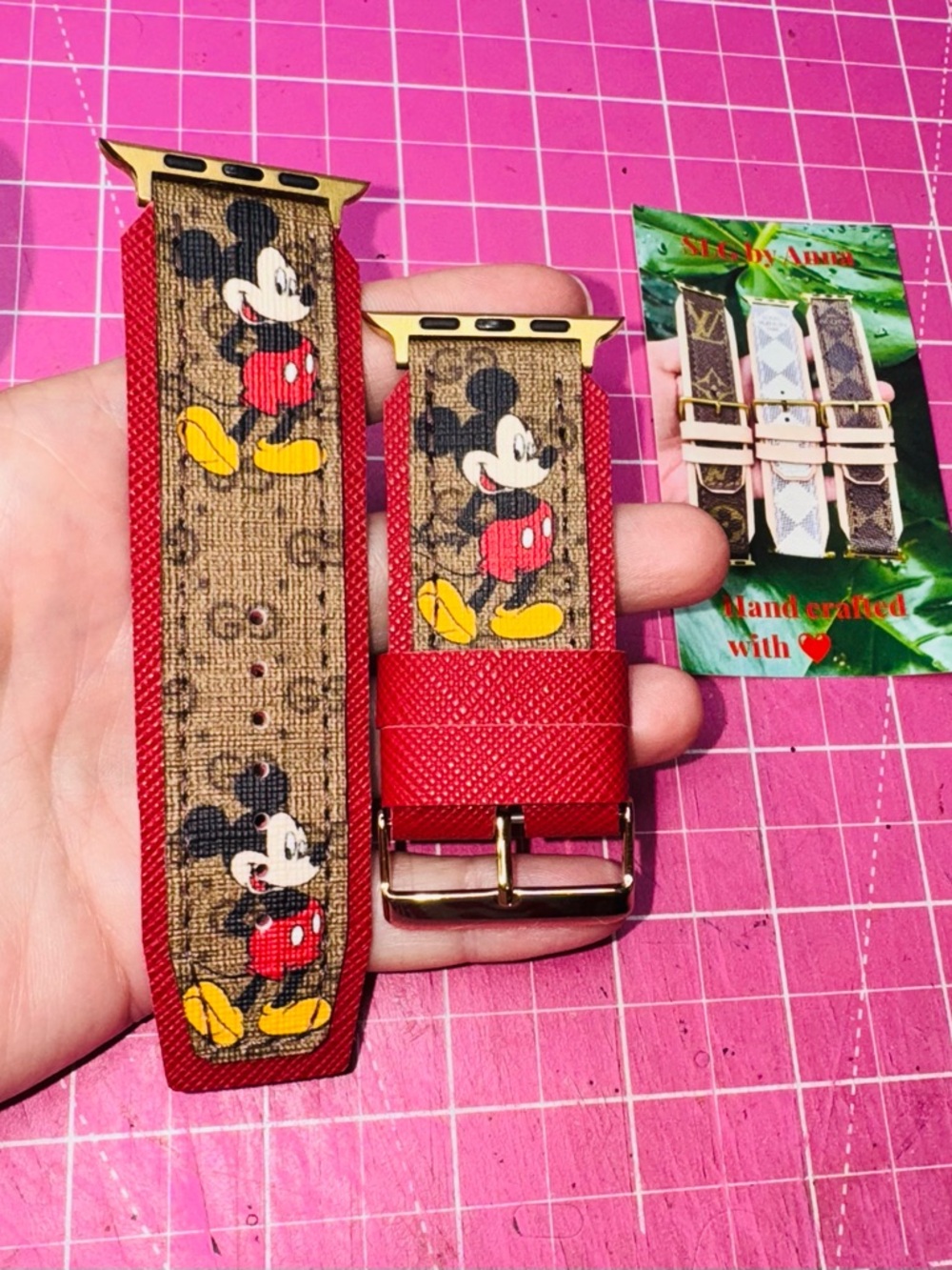 ❤️ Gucci Disney Apple Watch band Custom Made-by-order!